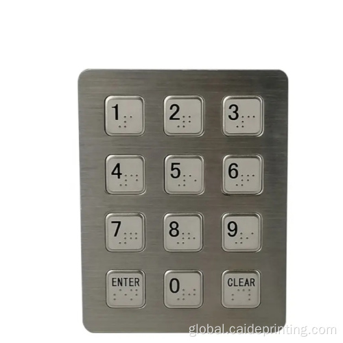 metal keypad with braille for blind person